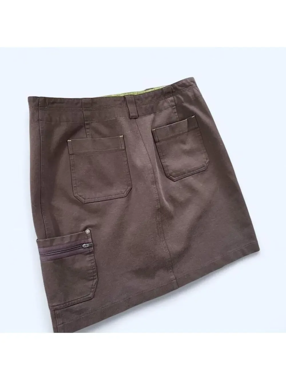Vintage Y2K utility mini skirt coastal indie sleaze cargo mini skirt size XL 🤎